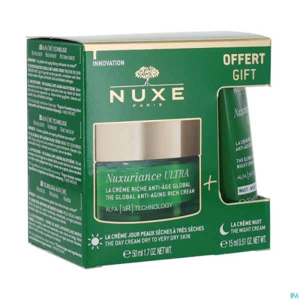 Nuxuriance Ultra Crème Riche Anti-Âge Global 50ml + Nuxuriance Ultra Crème Nuit Anti-Âge Global 15ml