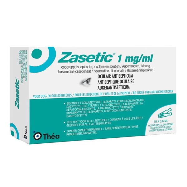 Zasetic 1mg /ml Gouttes Oculaires 10 X 0,6ml